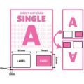 Gift Card Style A with Pink Gift Tag – 50 Sheets