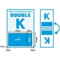 Double Integrated Label – Style K – 1,000 Sheets