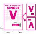 Single Integrated Label – Style V – 100 Sheets