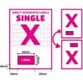 Single Integrated Label – Style X – 100 Sheets