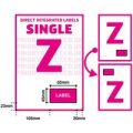 Single Integrated Label – Style Z – 100 Sheets