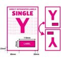 Single Integrated Label – Single Y – 1,000 Sheets